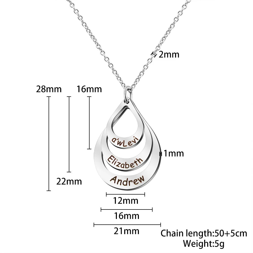 Colar Gota de Amor Personalizado Banhado
