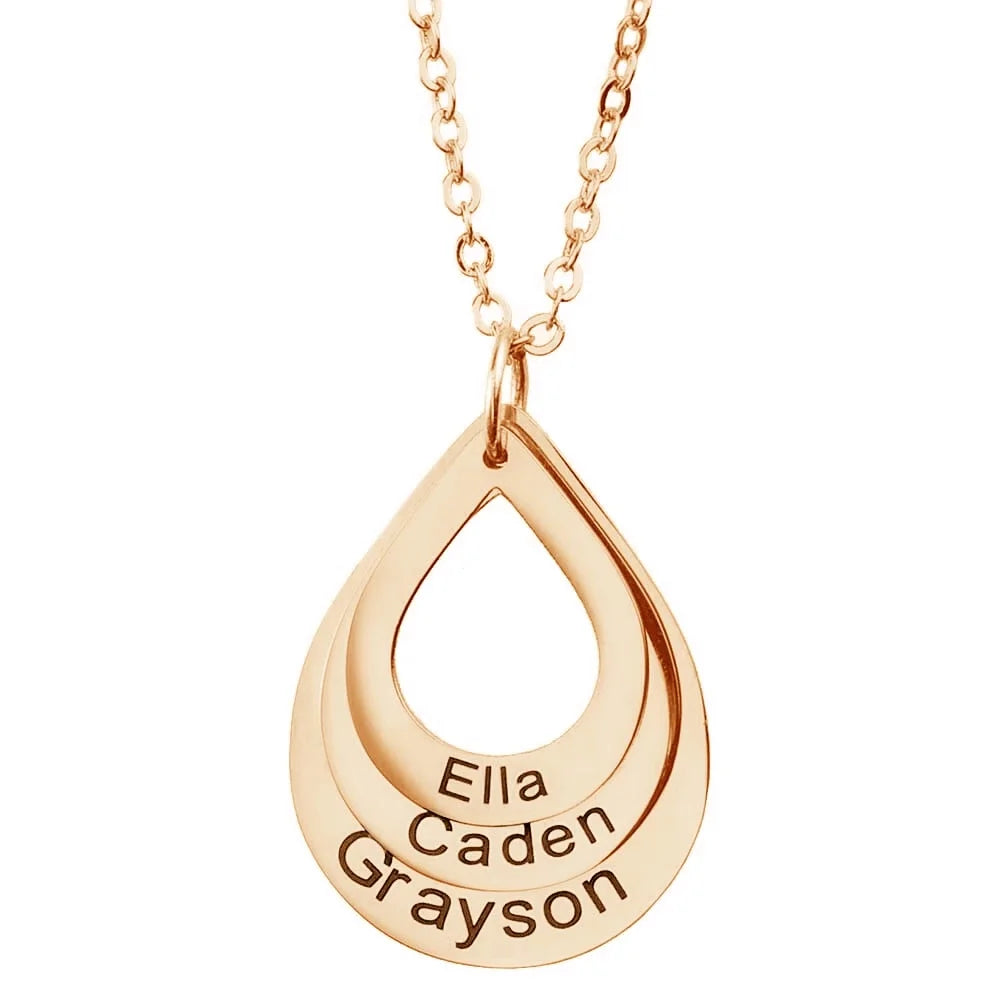 Colar Gota de Amor Personalizado Banhado