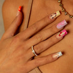 Anel Estrela Brilhante Banhado em Ouro 18K