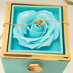 Colar Dois Corações + Caixa Rotativa de Brinde