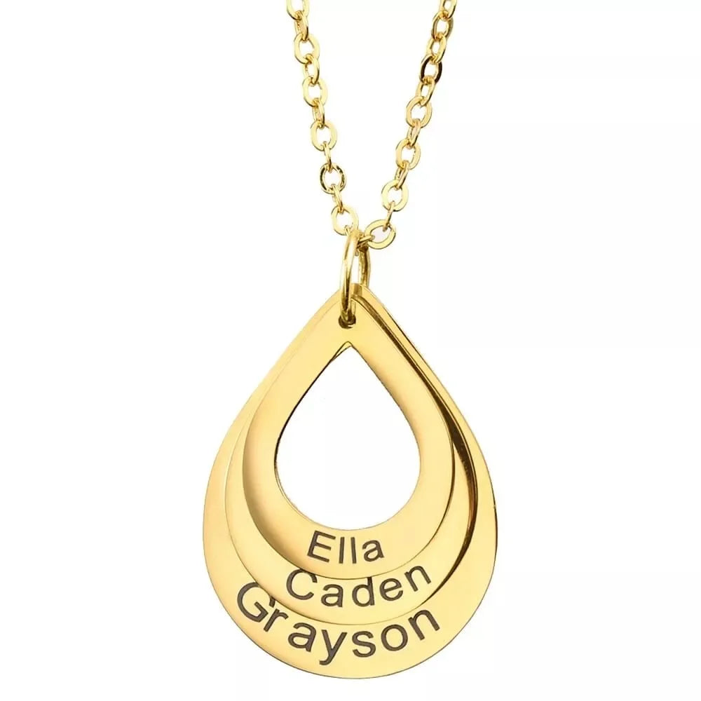 Colar Gota de Amor Personalizado Banhado