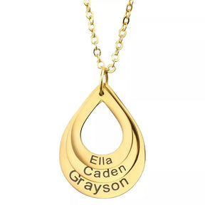 Colar Gota de Amor Personalizado Banhado