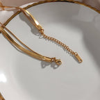 Colar Georgina Trio Camadas Malha Banhado em Ouro 18K