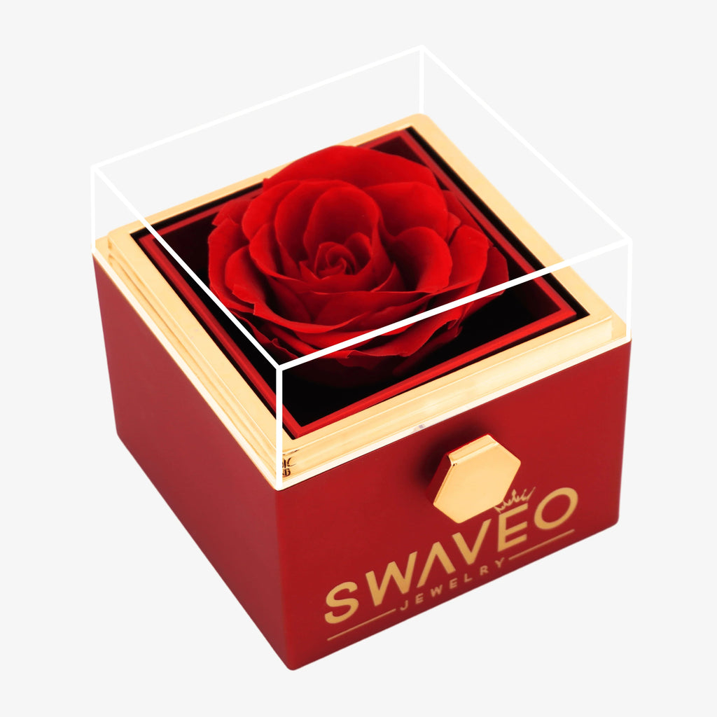 Rotating Forever Rose Box - W/ Promise Ring