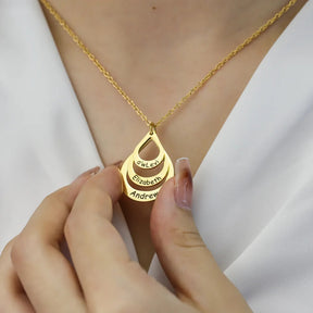 Colar Gota de Amor Personalizado Banhado