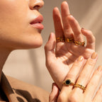 Anel Clássico Romano Banhado à Ouro 18K