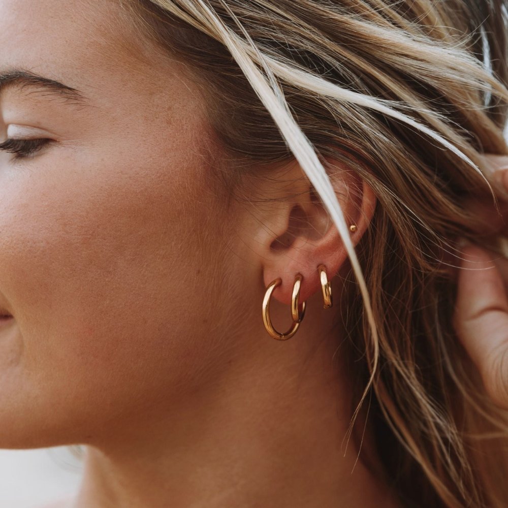 Brinco Triplo Banhado em Ouro 18K