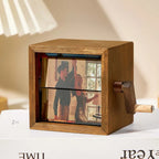 Porta-Retrato Flipbook Personalizado com Luz – Álbum Mecânico de Manivela