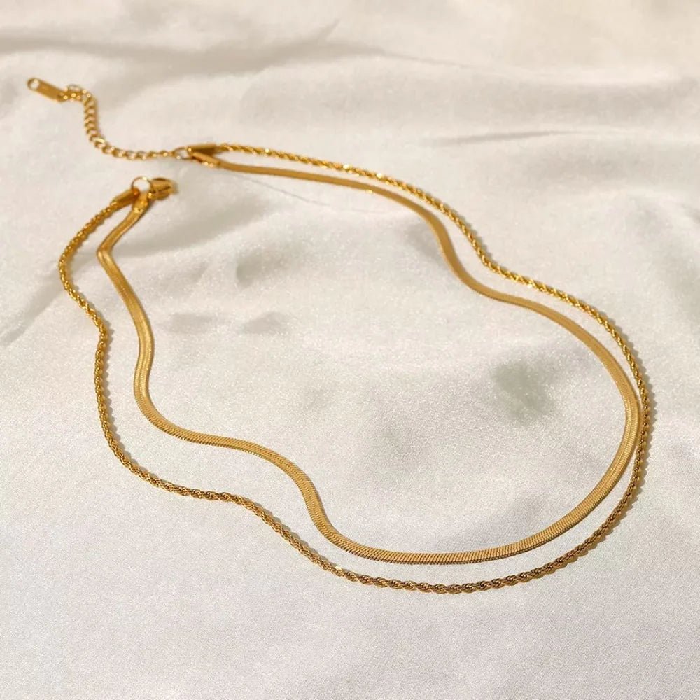 Mix Colar Carolina Banhado em Ouro 18k