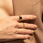 Anel Clássico Romano Banhado à Ouro 18K