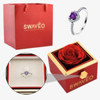 Rotating Forever Rose Box - W/ Promise Ring
