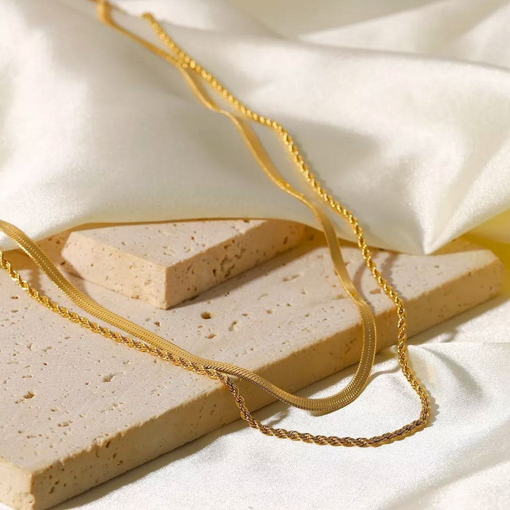 Mix Colar Carolina Banhado em Ouro 18k