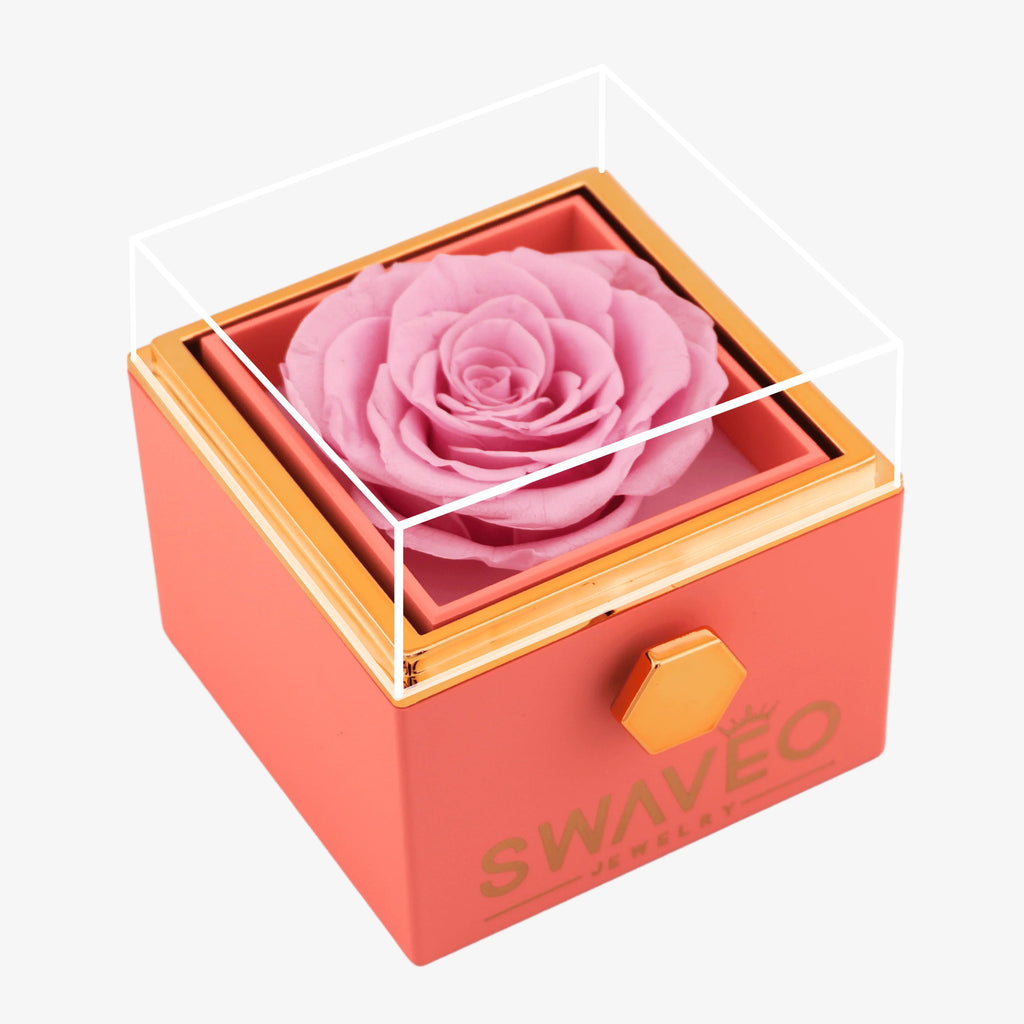 Rotating Forever Rose Box - W/ Promise Ring